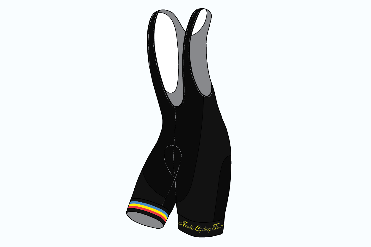 Apollo CT BLACK Elite Fit Bib Shorts - Powerhouse Sport