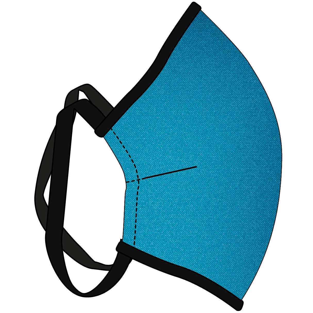 Female Denim blue Face Mask